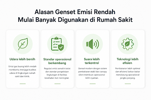 alasan genset emisi rendah banyak digunakan di rumah sakit