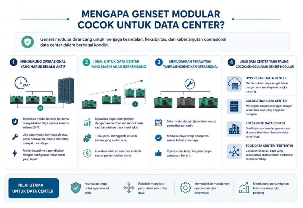 genset modular untuk data center