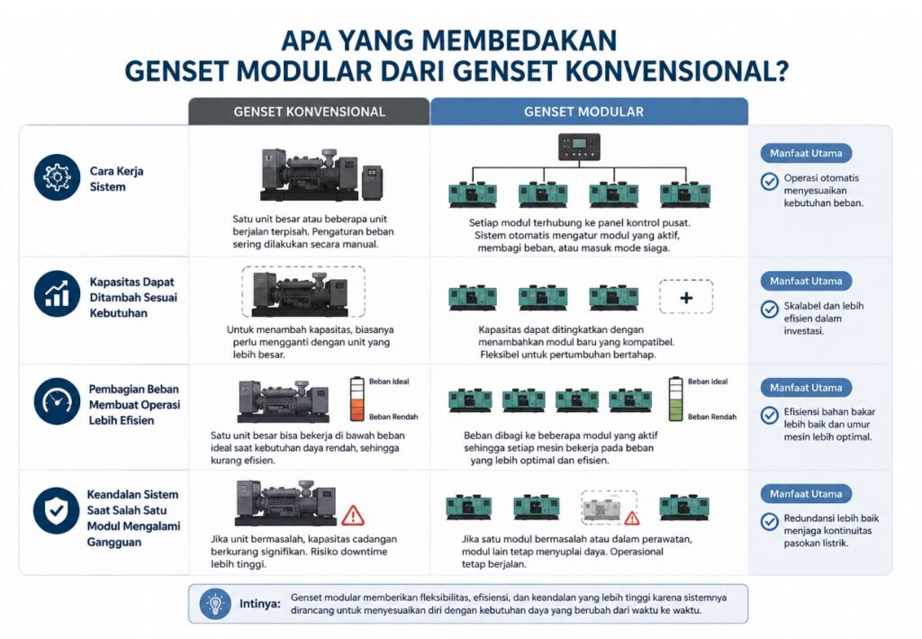 genset modular vs genset konvensional