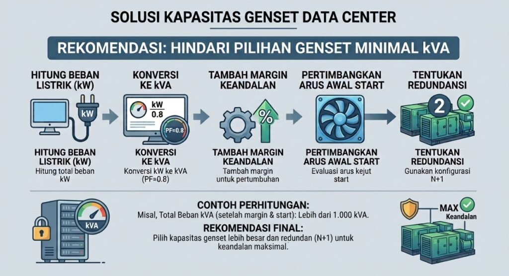 Solusi Kapasitas Genset Data Center