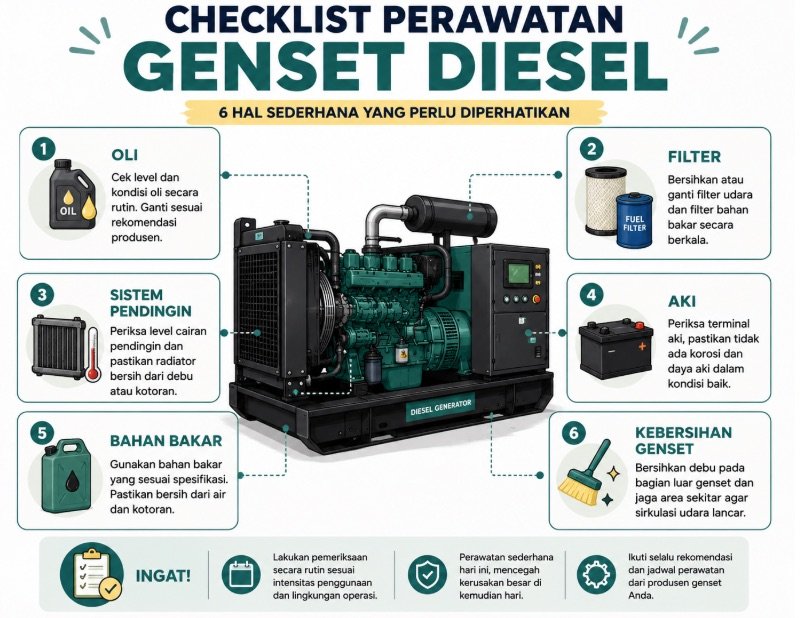 perawatan genset diesel