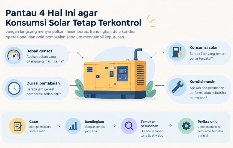 Konsumsi solar pada genset diesel