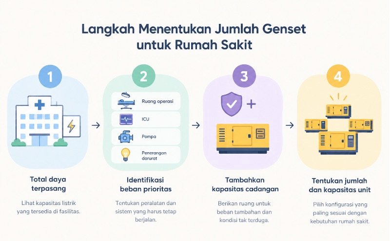 Langkah menentukan jumlah genset untuk rumah sakit