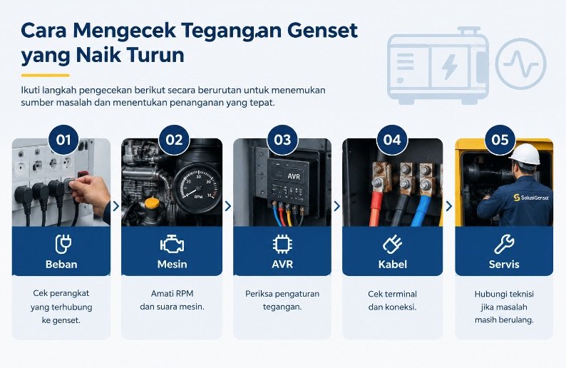 cara cek tegangan genset