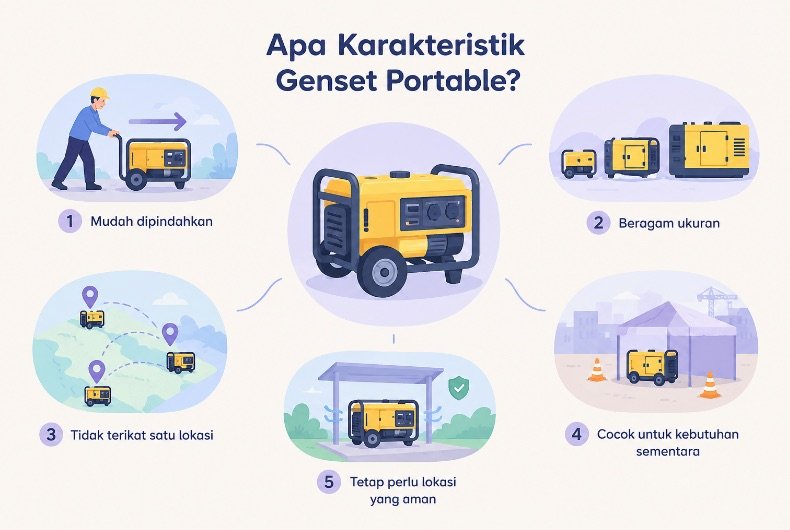 karakteristik genset diesel portable